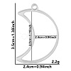 Non-Tarnish Stainless Steel Open Back Bezel Pendants PW-WGB5BE7-01-1