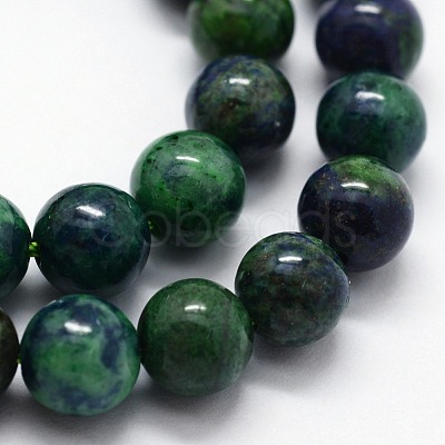 Natural Chrysocolla and Lapis Lazuli Beads Strands X-G-I199-37-8mm-1