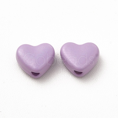 Heart Spray Painted Alloy Beads FIND-G053-01L-1