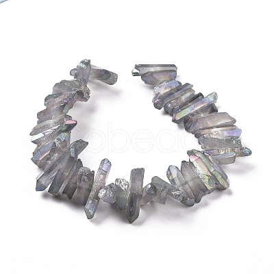 Natural Quartz Crystal Points Beads Strands G-K181-B21-1