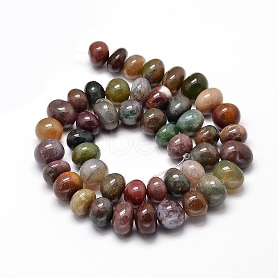 Natural Indian Agate Gemstone Nuggets Bead Strands G-J337-07-1