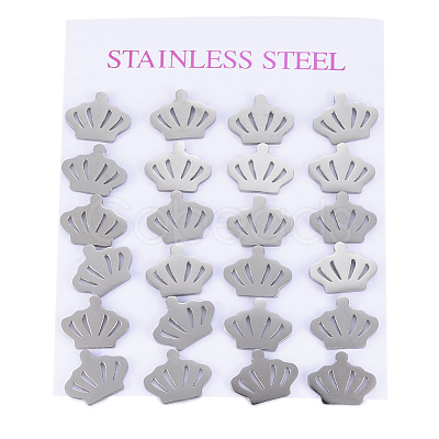 Tarnish Resistant 304 Stainless Steel Stud Earrings EJEW-H350-14P-1