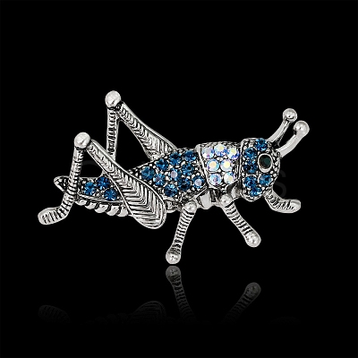 Grasshopper Alloy Rhinestone Brooches PW-WG35D4D-01-1