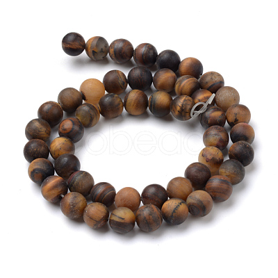 Natural Tiger Eye Round Bead Strands X-G-T055-6mm-04-1