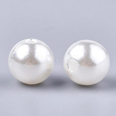 Imitation Pearl Acrylic Beads SACR-S028-01-1