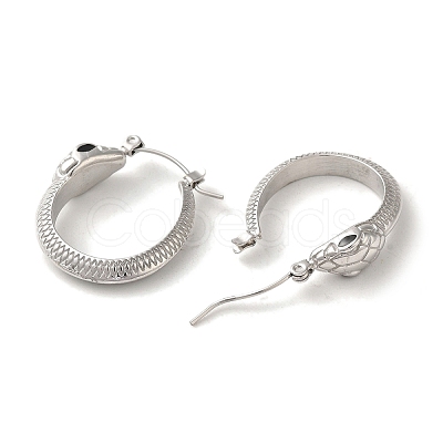 304 Stainless Steel Hoop Earrings EJEW-C085-03P-1