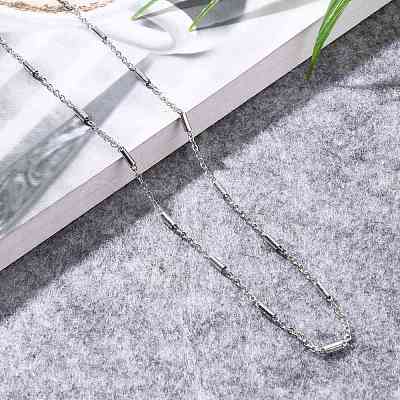 Non-Tarnish 304 Stainless Steel Cable Chain Necklaces NJEW-JN03169-04-1