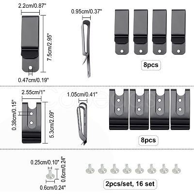 CHGCRAFT Iron Belt Clip & Screw Rivets IFIN-CA0001-49-1