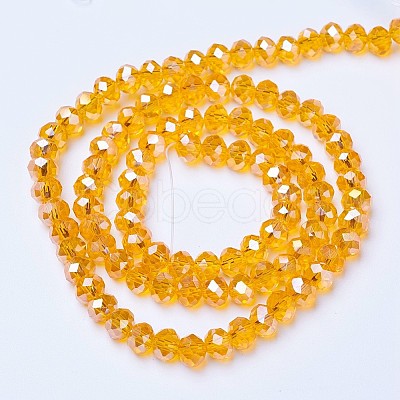 Electroplate Glass Beads Strands EGLA-A034-T6mm-B01-1