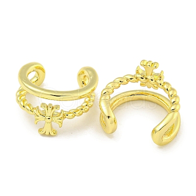 Brass Cuff Earrings EJEW-C104-070G-1