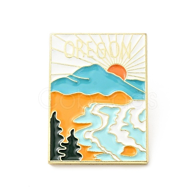 Creative Landscape Theme Enamel Pin JEWB-J005-02C-G-1