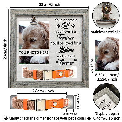 MDF Pet Photo Frames DIY-WH0525-017-1