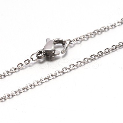 304 Stainless Steel Cable Chain Necklaces NJEW-E026-04-A-1