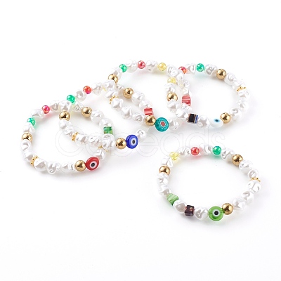 Stretch Beaded Bracelets BJEW-JB06111-1