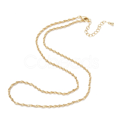 Brass Rope Chain Necklaces NJEW-K123-12G-1