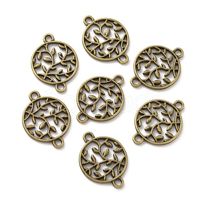 Tibetan Style Zinc Alloy Connector Charms FIND-WH0145-29AB-1