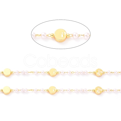 Handmade CCB Plastic Imitation Pearl Beaded Chains CHC-I038-23G-1