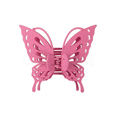 Hollow Butterfly Shape Plastic Large Claw Hair Clips PW-WG59392-05-1