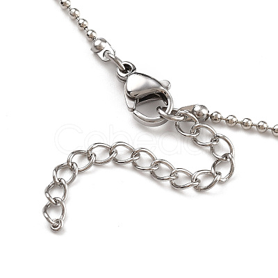 Non-Tarnish 304 Stainless Steel Ball Chain Necklaces X-NJEW-JN02912-04-1