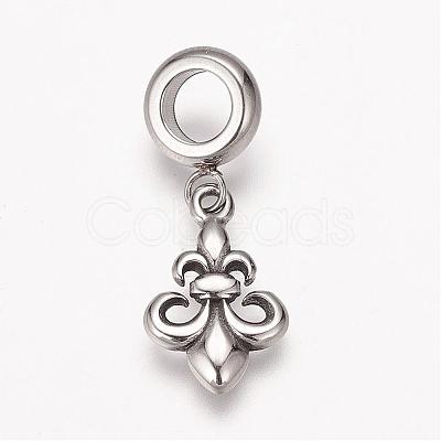 304 Stainless Steel European Dangle Charms OPDL-K001-31AS-1