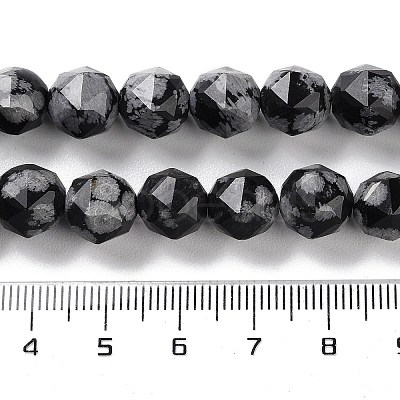 Natural Snowflake Obsidian Beads Strands G-NH0021-A09-02-1