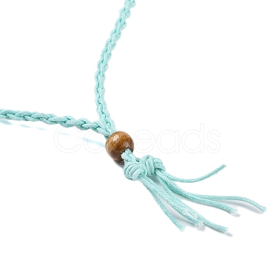 Braided Waxed Cord Empty Macrame Pouch Slider Necklace Making FIND-C061-01A-1