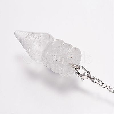 Natural Quartz Crystal Pointed Dowsing Pendulums G-E338-07F-1