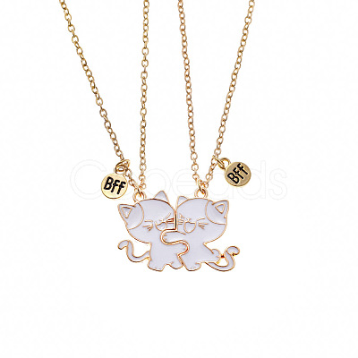 Alloy with Enamel Pendant Necklaces PW-WG800FB-01-1