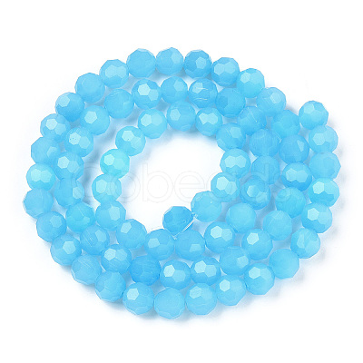 Imitation Jade Glass Beads Stands X-EGLA-A035-J10mm-D04-1