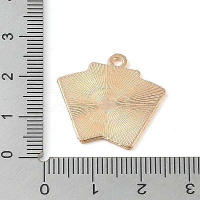 Tarot Style Alloy Eanaml Pendants PALLOY-S184-02G-C-1