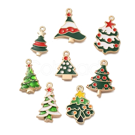 Christmas Theme Alloy Enamel Pendants FIND-M039-01B-1