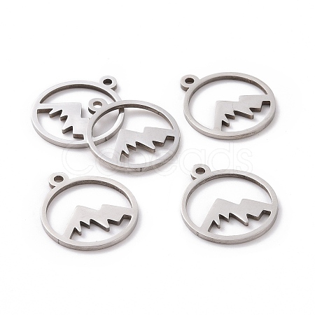 Non-Tarnish 201 Stainless Steel Laser Cut Pendants STAS-S105-T901-1S-1