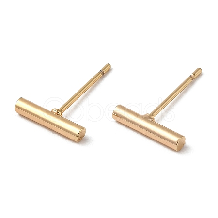 Brass Stud Earrings for Women Men KK-C028-23G-1