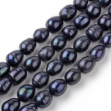 Rice Dyed Natural Cultured Freshwater Pearl Beads Strands PEAR-R012-23-1