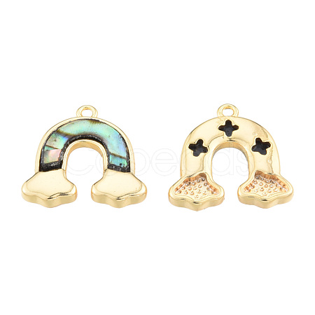 Synthetic Paua Shell Charms KK-N231-385-1