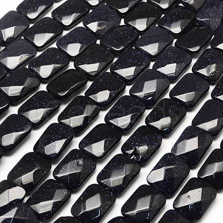 Synthetic Blue Goldstone Beads Strands X-G-R304-05-1