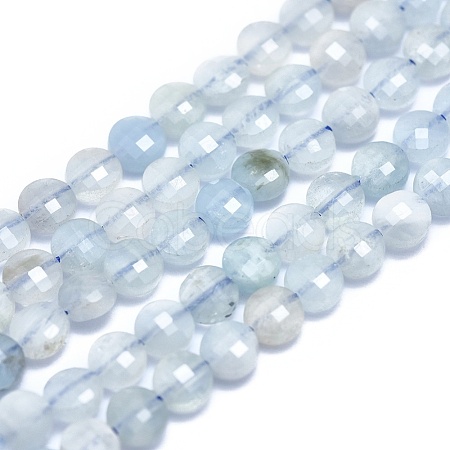 Natural Aquamarine Beads Strands G-E530-07O-1