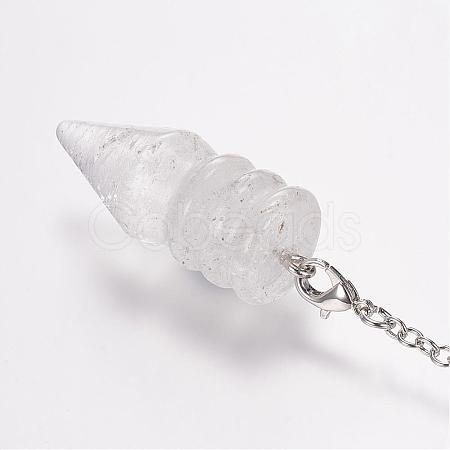 Natural Quartz Crystal Pointed Dowsing Pendulums G-E338-07F-1