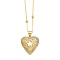 Brass Micro Pave Cubic Zirconia Pendant Necklaces, Star, 17.72 inch(45cm), Pendant: 25x18mm