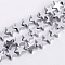 Non-magnetic Synthetic Hematite Beads Strands, Nickel Free & Lead Free, Grade A, Star, Platinum Plated, 8x8x2mm, Hole: 1mm, 70pcs/strand, 15.5 inch