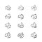 Non-Tarnish 201 Stainless Steel Charms, Flat Round with Twelve Constellation, 12 Constellations, 13.4x10.8x1mm, Hole: 1.5mm