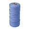 Cotton Macrame Cord, Round Macrame Rope for Wall Hangers, Boho Decorations, DIY Macrame Craft, Cornflower Blue, 3mm, about 54.68 Yards(50m)/Roll