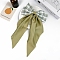 Cloth Snap Hair Clips, Bowknot, Hair Accessories for Women Girls, Yellow Green, 360x195mm