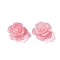 Synthetic Coral 3D Flower Rose Beads, Dyed, Pink, 14x8mm, Hole: 1~1.4mm