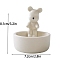 Ceramic Candle Holder, Tealight Candle Holder for Countertop Home Party Holiday, Bear, 7.2x8.1cm