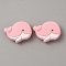 Dolphin Food Grade Eco-Friendly Silicone Beads, Chewing Beads  For Teethers, DIY Nursing Necklaces Making, Pink, 21x29x9mm, Hole: 2mm