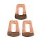 Resin & Wood Pendants, Hollow Trapezoid Charms, Light Salmon, 38x27x3mm, Hole: 2mm