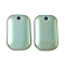 Electroplated Synthetic Non-Magnetic Hematite Pendants, Rectangle Charms, Green Plated, 34x21.5x5mm, Hole: 2.8mm