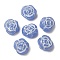 Opaque Lampwork Beads, Rose, Light Steel Blue, 13x8mm, Hole: 1mm, about 58~70pcs/100g