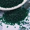 MIYUKI Delica Beads, Cylinder, Japanese Seed Beads, 11/0, (DB0713) Transparent Dark Emerald, 1.3x1.6mm, Hole: 0.8mm, about 20000pcs/bag, 100g/bag